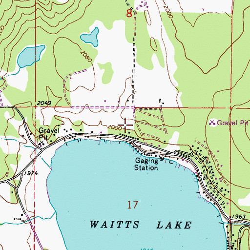 Topographic Map of Stevens County Fire District 4 Station 42 - Waitts Lake, WA