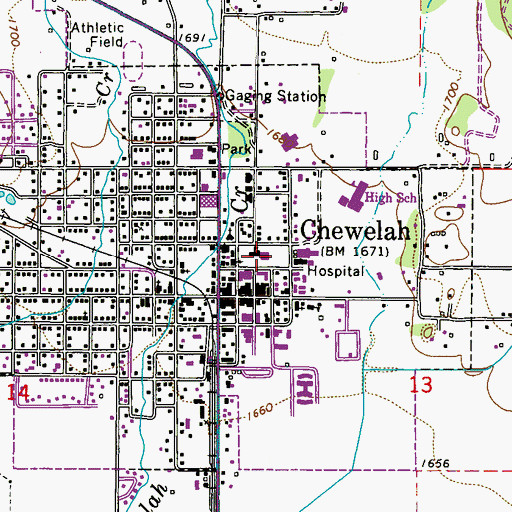 Topographic Map of Stevens County Fire District 4 Station 43 Chewelah City, WA