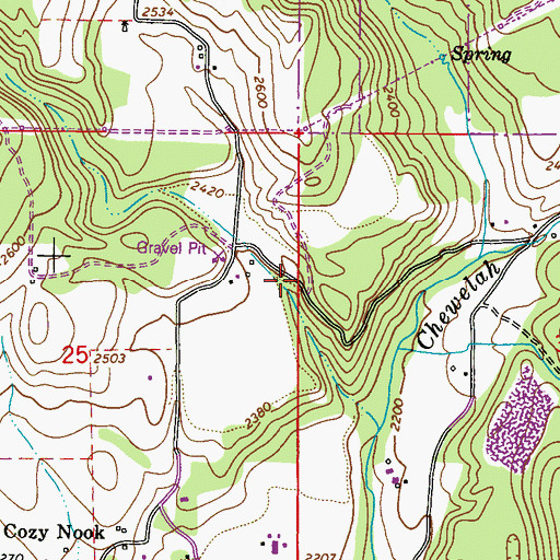 Topographic Map of Stevens County Fire District 4 Station 44 Moser Road, WA