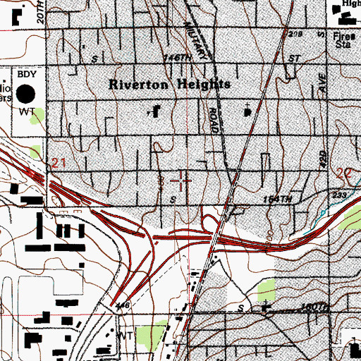 Topographic Map of King County Medic One, WA