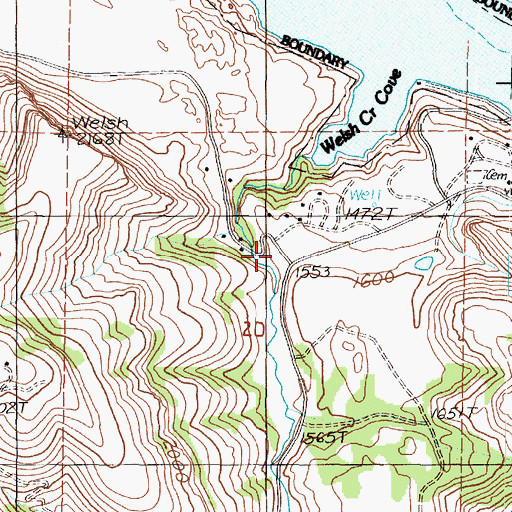 Topographic Map of Lincoln County Fire District 7, WA