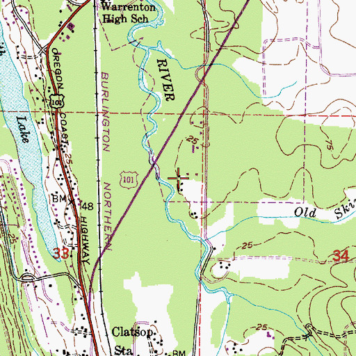 Topographic Map of Medix Ambulance Service, OR