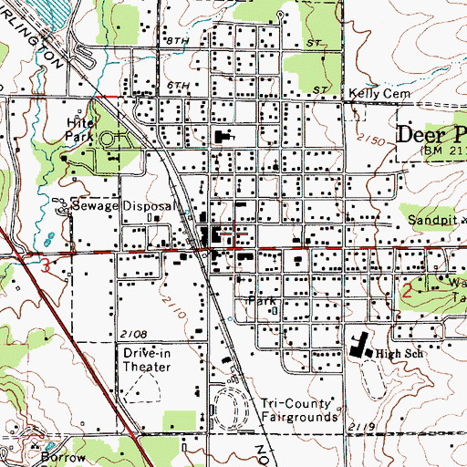 Topographic Map of Deer Park Ambulance, WA