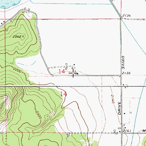 Topographic Map of Spokane County Fire District 13 Newman Lake Fire and Rescue Station 1, WA