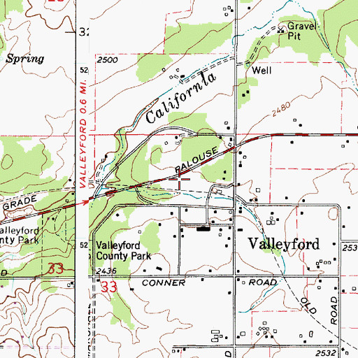 Topographic Map of Spokane County Fire District 8 Station 82, WA
