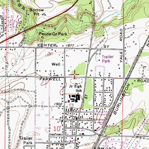 Topographic Map of Spokane County Fire District 9 Station 92, WA