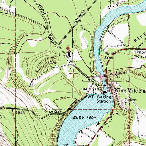 Topographic Map of Spokane County Fire District 9 Station 93, WA