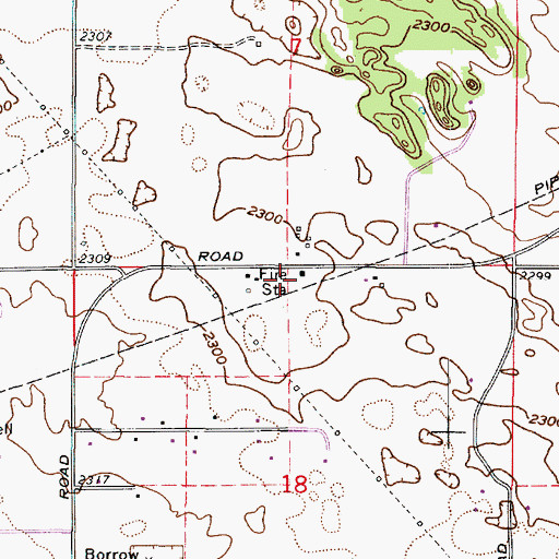 Topographic Map of Spokane County Fire District 10 Station 5, WA