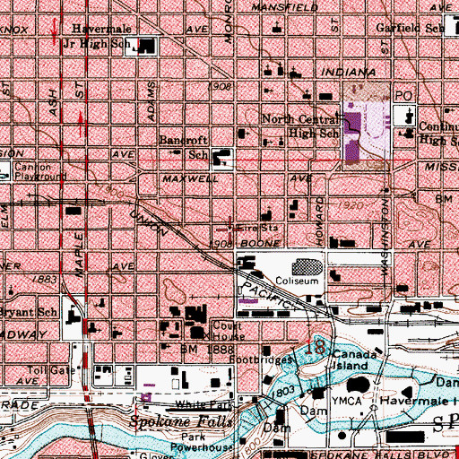 Topographic Map of American Medical Response, WA
