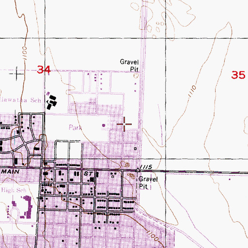 Topographic Map of Othello Ambulance Service Othello Community Hospital, WA