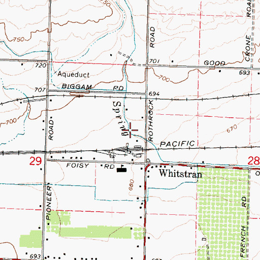 Topographic Map of Prosser Fire District 3 Station 320, WA