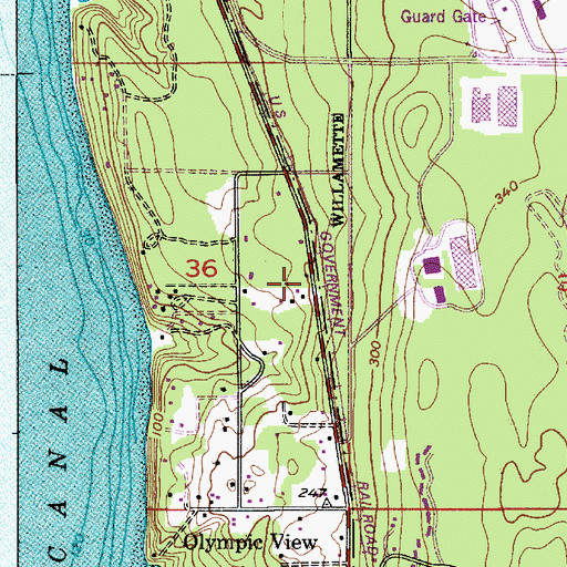 Topographic Map of Central Kitsap Fire and Rescue Station 52 Olympic View, WA