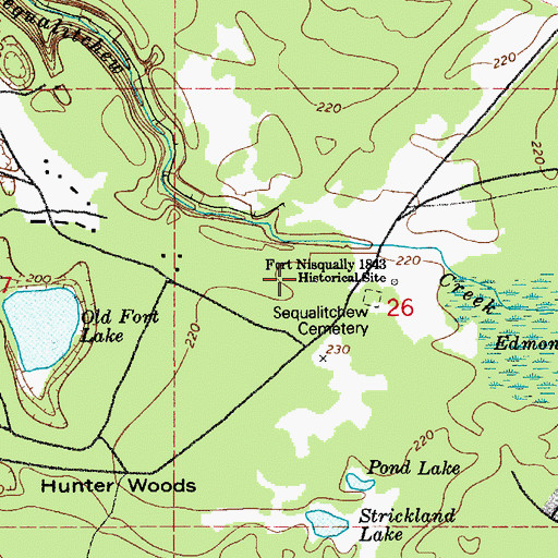 Topographic Map of City of DuPont Fire Department, WA