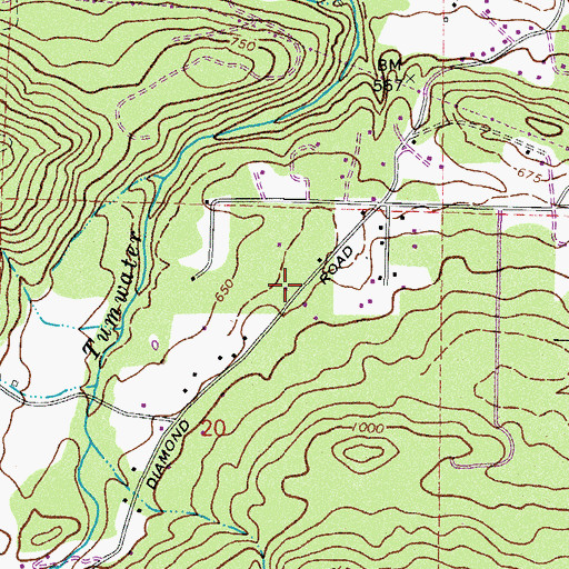 Topographic Map of Clallam County Fire District 2 Station 23 Black Diamond, WA