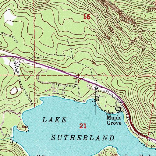 Topographic Map of Clallam County Fire District 2 Station 24 - Shadow Mountain, WA