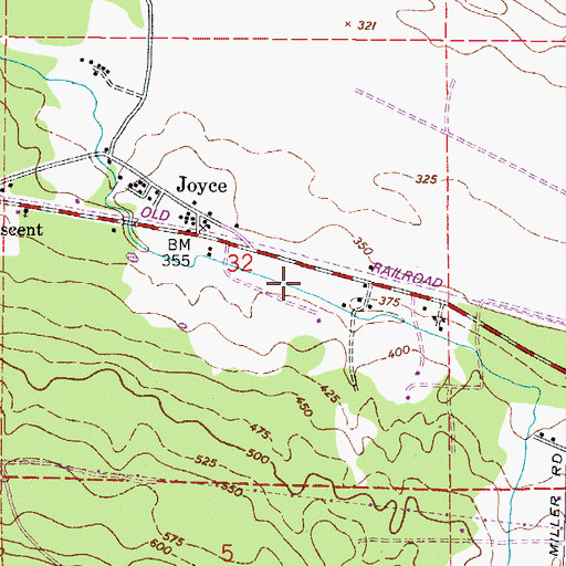 Topographic Map of Clallam County Fire District 4 Station 1, WA