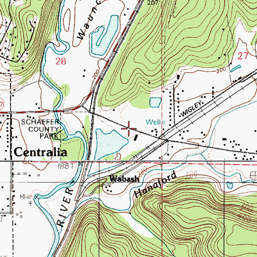 Topographic Map of Lewis County Fire District 12 Riverside Fire Authority Station 3, WA