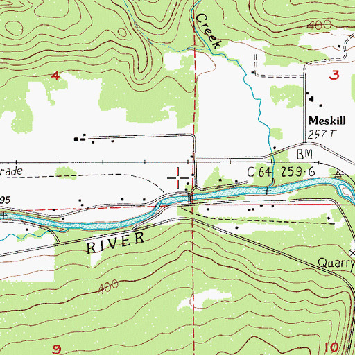 Topographic Map of Lewis County Fire District 16 Station 2, WA