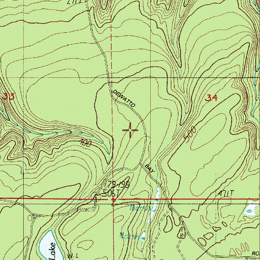 Topographic Map of Mason County Fire District 2, WA