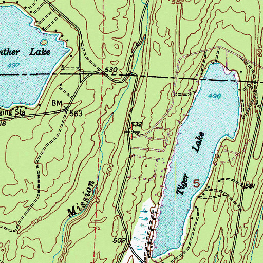 Topographic Map of North Mason Regional Fire Authority Station 24, WA