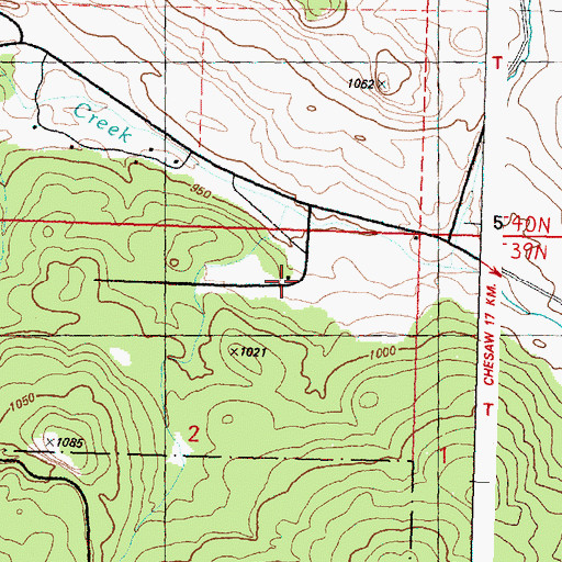 Topographic Map of Okanogan County Fire District 11 Rawhide, WA