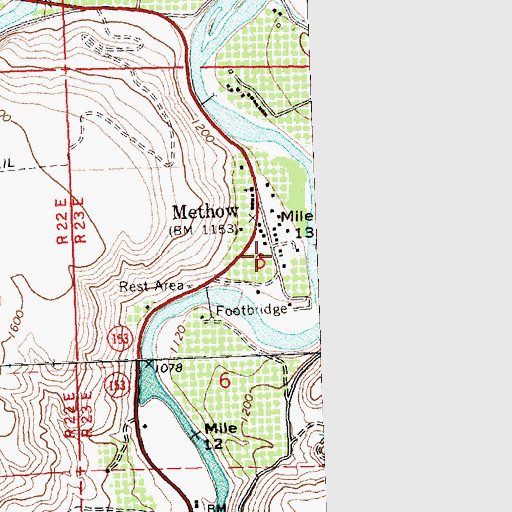 Topographic Map of Douglas - Okanogan County Fire District 15 Methow Station 30, WA