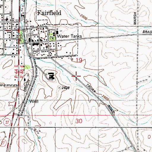 Topographic Map of Spokane County Fire District 2 Station 21, WA