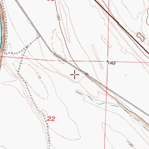 Topographic Map of Grant County Fire District 5 Station 10, WA