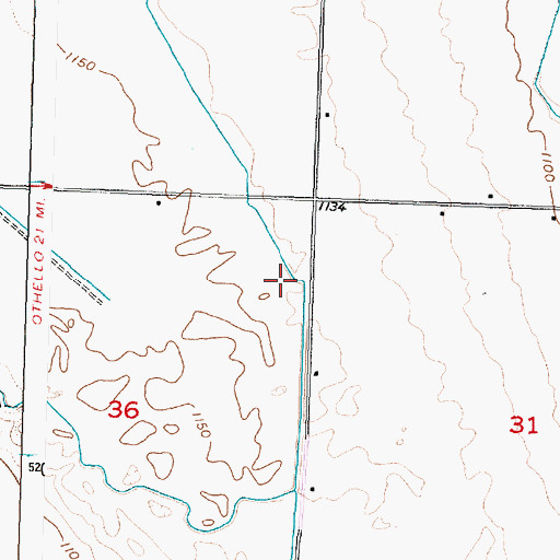 Topographic Map of Grant County Fire District 5 Station 11, WA