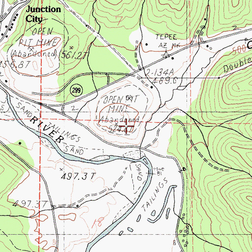 Topographic Map of Oregon Gulch, CA