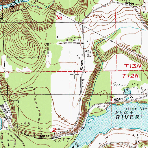 Topographic Map of Lewis County Fire District 3 Station 3, WA