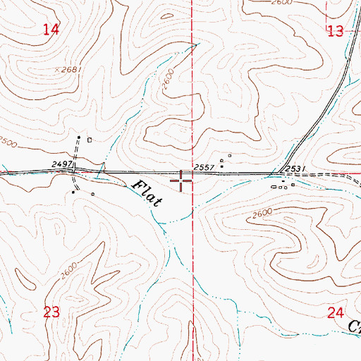Topographic Map of Whitman County Fire District 12 Station 12 - 3, WA