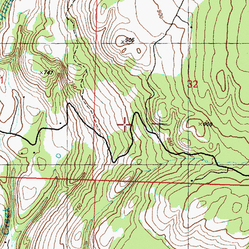 Topographic Map of Okanogan County Fire District 12 Havillah, WA
