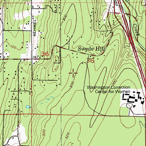 Topographic Map of Pierce County Fire District 5 / Gig Harbor Fire and Medic One Station 50 Headquarters / Training, WA