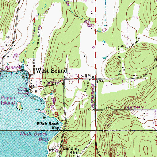 Topographic Map of San Juan County Fire District 2 / Orcas Island Fire and Rescue Station 22 Westsound, WA