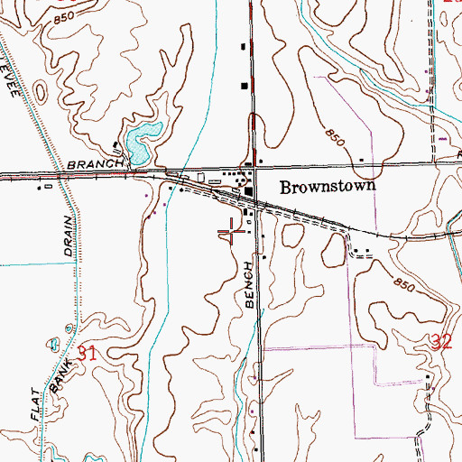 Topographic Map of Yakima County Fire District 5 Station 2 Brownstown, WA