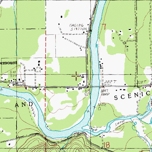 Topographic Map of Skagit County Fire District 19 Marblemount Fire Department, WA