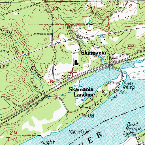 Topographic Map of Skamania County Fire District 5 Skamania, WA