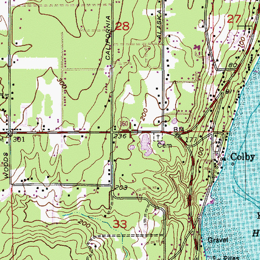 Topographic Map of South Kitsap Fire and Rescue Station 9 Yukon Harbor, WA