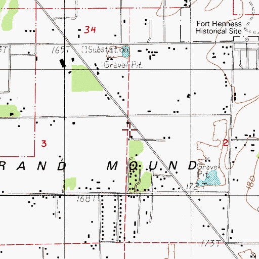 Topographic Map of West Thurston Regional Fire Authority South Battalion Station 1 - 1 Grand Mound, WA