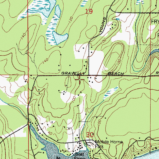 Topographic Map of Thurston County Fire District 13 Griffin Fire Department Station 13 - 3, WA