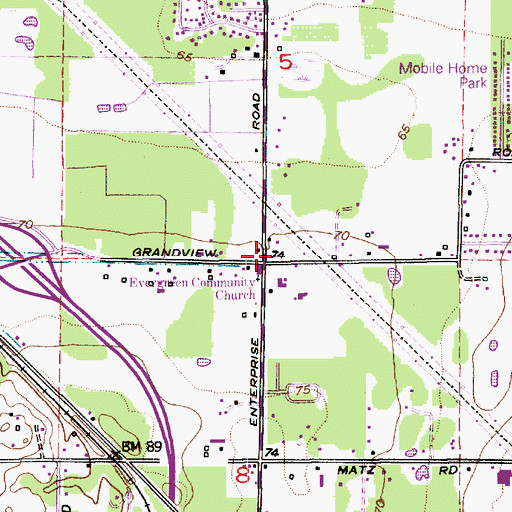 Topographic Map of Whatcom County Fire District 7 Station 45 Enterprise, WA
