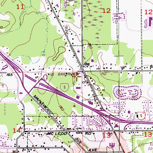 Topographic Map of Whatcom County Fire District 8 Station 2 Home Road, WA