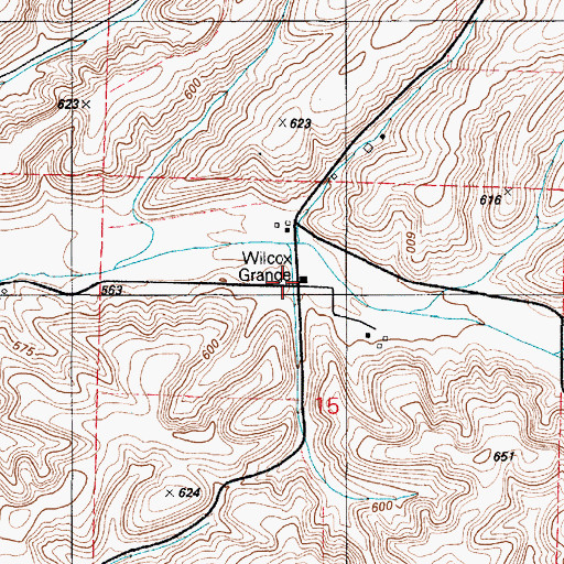 Topographic Map of Whitman County Fire District 13, WA