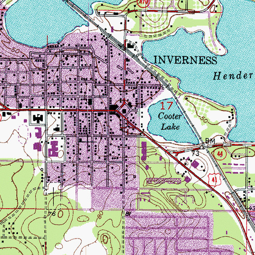 Topographic Map of Citrus County Fire Rescue Station 2, FL