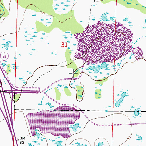 Topographic Map of East Manatee Fire Rescue Station 4, FL