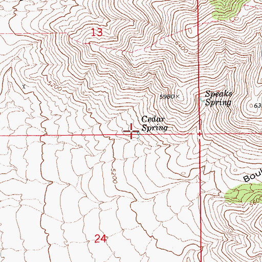 Topographic Map of Cedar Spring, AZ