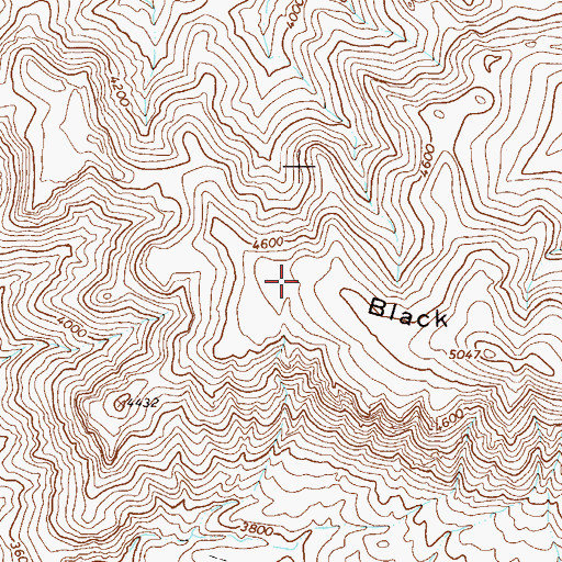 Topographic Map of Black Ridge, AZ