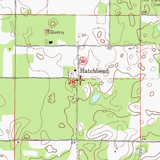 Topographic Map of Hatch Bend Volunteer Fire Department, FL