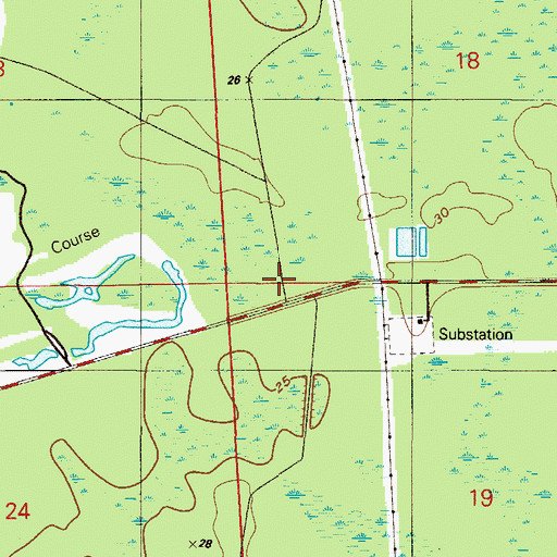 Topographic Map of Saint Johns County Fire Rescue Station 17 Sampson, FL